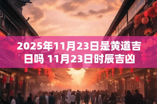 2025年11月23日是黄道吉日吗 11月23日时辰吉凶