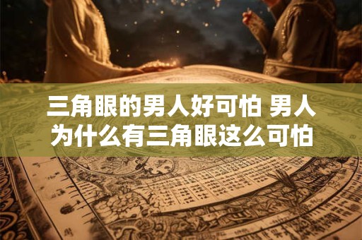 三角眼的男人好可怕 男人为什么有三角眼这么可怕