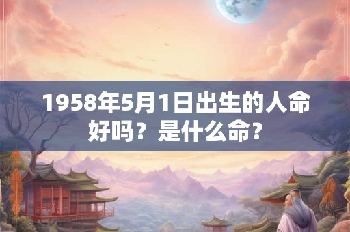 1958年5月1日出生的人命好吗？是什么命？