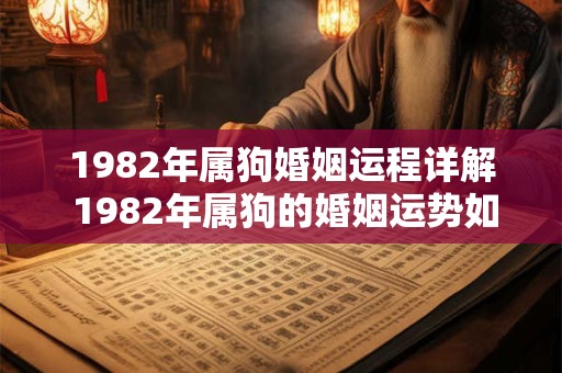 1982年属狗婚姻运程详解 1982年属狗的婚姻运势如何