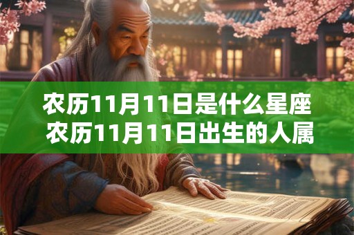农历11月11日是什么星座 农历11月11日出生的人属于哪个星座