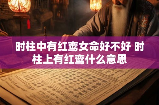 时柱中有红鸾女命好不好 时柱上有红鸾什么意思