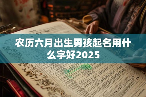 农历六月出生男孩起名用什么字好2025