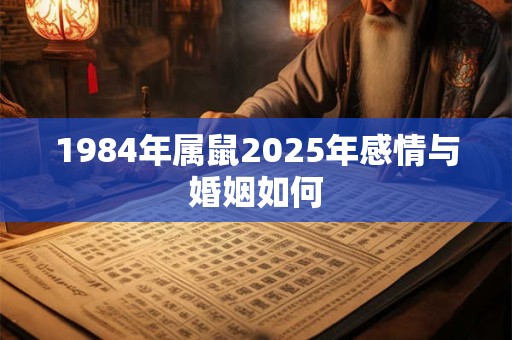 1984年属鼠2025年感情与婚姻如何