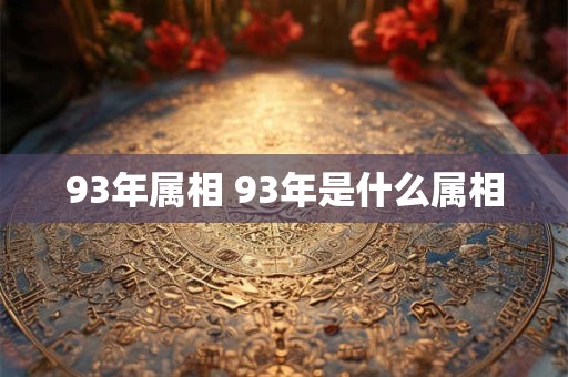 93年属相 93年是什么属相