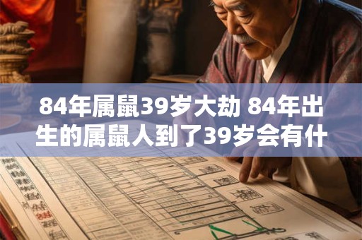 84年属鼠39岁大劫 84年出生的属鼠人到了39岁会有什么大劫