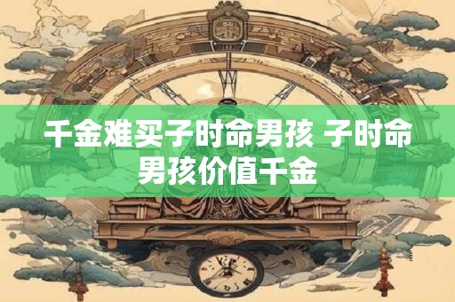 千金难买子时命男孩 子时命男孩价值千金