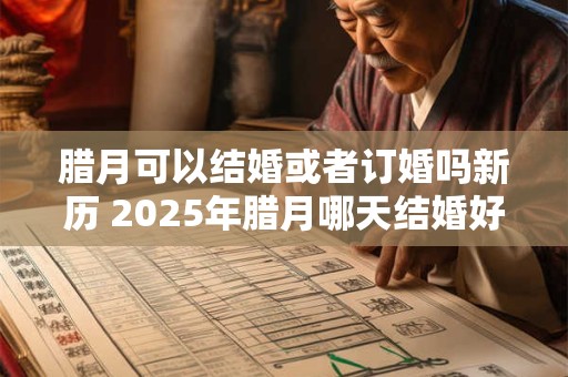 腊月可以结婚或者订婚吗新历 2025年腊月哪天结婚好