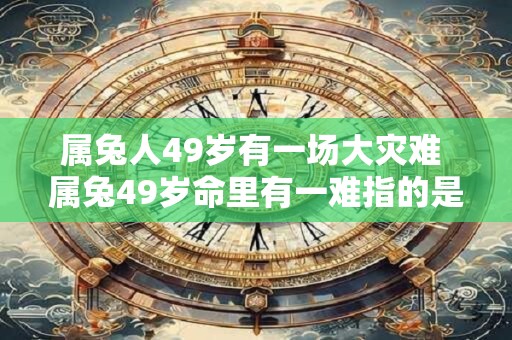 属兔人49岁有一场大灾难 属兔49岁命里有一难指的是什么