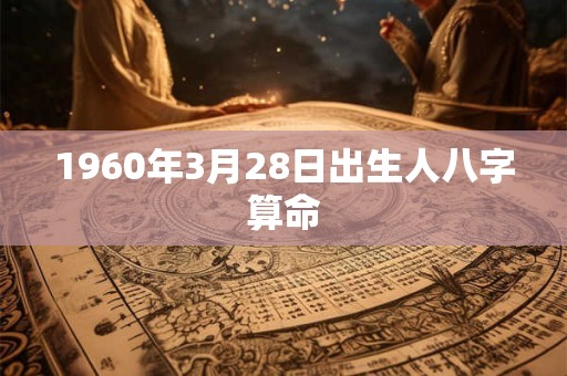 1960年3月28日出生人八字算命