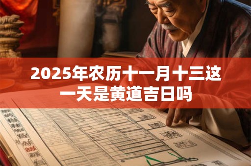 2025年农历十一月十三这一天是黄道吉日吗