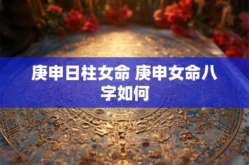 庚申日柱女命 庚申女命八字如何
