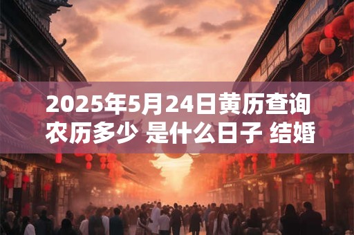 2026年5月24日黄历查询 农历多少 是什么日子 结婚吉时 2026年5月24日黄历查询 农历多少 是什么日子 结婚吉时