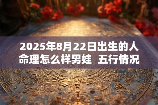 2025年8月22日出生的人命理怎么样男娃  五行情况查询