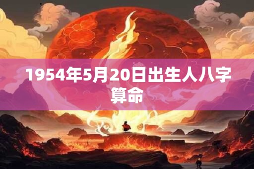 1954年5月20日出生人八字算命
