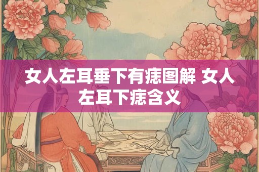 女人左耳垂下有痣图解 女人左耳下痣含义