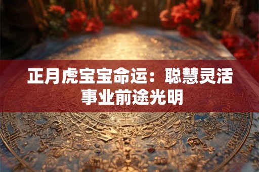 正月虎宝宝命运：聪慧灵活 事业前途光明