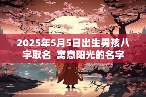 2025年5月5日出生男孩八字取名  寓意阳光的名字