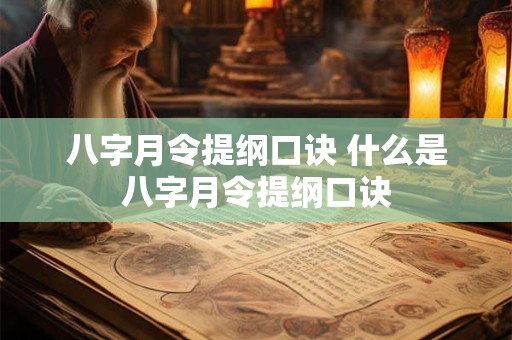 八字月令提纲口诀 什么是八字月令提纲口诀