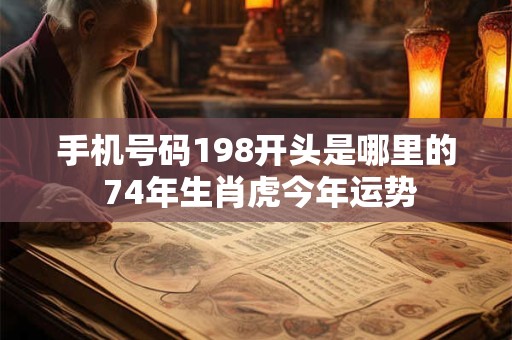 手机号码198开头是哪里的 74年生肖虎今年运势