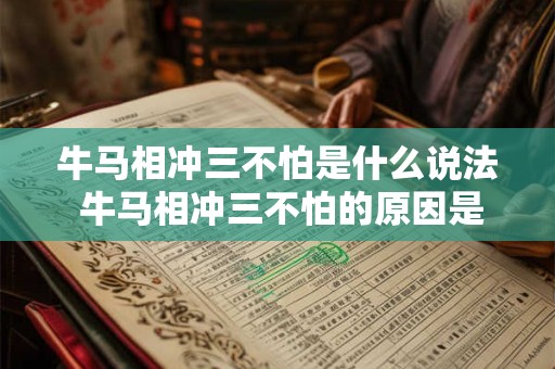 牛马相冲三不怕是什么说法 牛马相冲三不怕的原因是什么