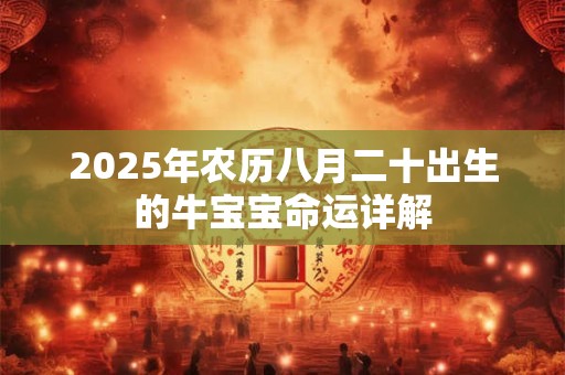 2025年农历八月二十出生的牛宝宝命运详解