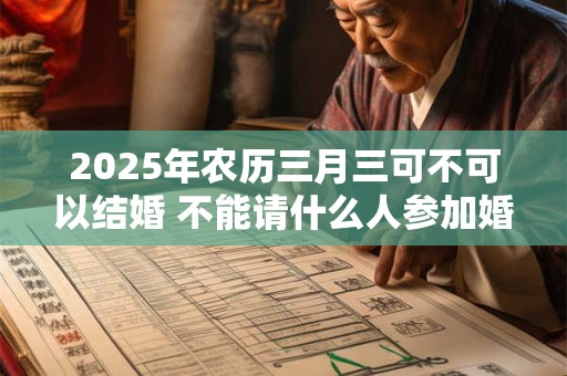 2025年农历三月三可不可以结婚 不能请什么人参加婚礼