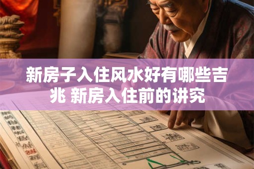 新房子入住风水好有哪些吉兆 新房入住前的讲究
