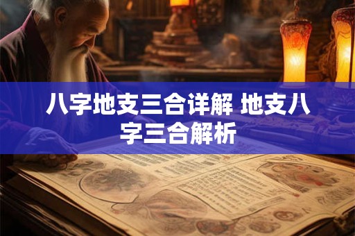 八字地支三合详解 地支八字三合解析