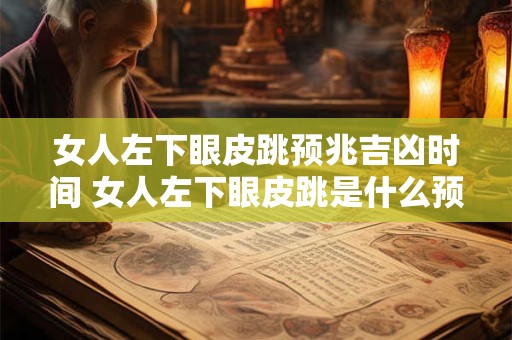 女人左下眼皮跳预兆吉凶时间 女人左下眼皮跳是什么预兆