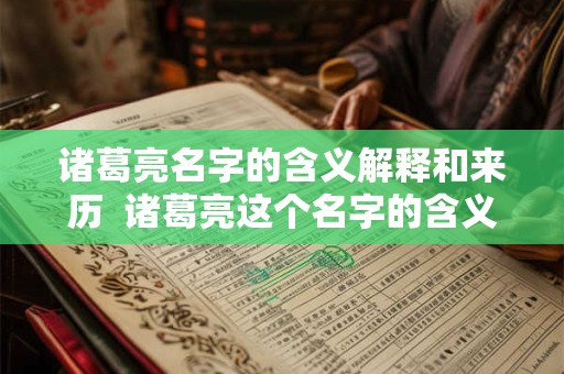 诸葛亮名字的含义解释和来历  诸葛亮这个名字的含义是什么