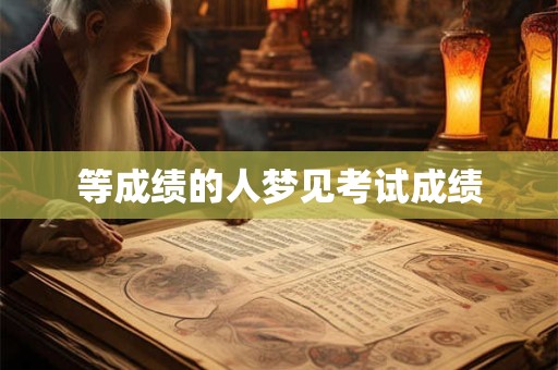 等成绩的人梦见考试成绩