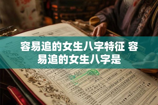 容易追的女生八字特征 容易追的女生八字是