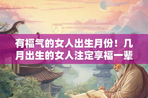 有福气的女人出生月份！几月出生的女人注定享福一辈子