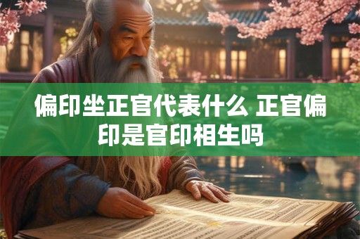 偏印坐正官代表什么 正官偏印是官印相生吗