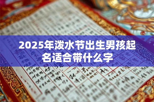2025年泼水节出生男孩起名适合带什么字