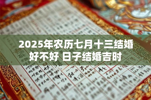 2025年农历七月十三结婚好不好 日子结婚吉时