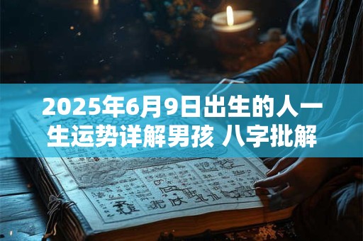 2025年6月9日出生的人一生运势详解男孩 八字批解