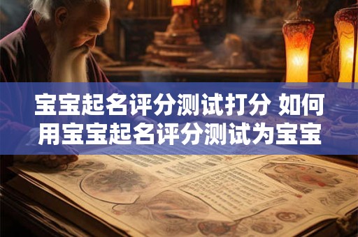 宝宝起名评分测试打分 如何用宝宝起名评分测试为宝宝取名