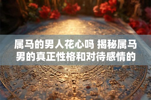 属马的男人花心吗 揭秘属马男的真正性格和对待感情的态度