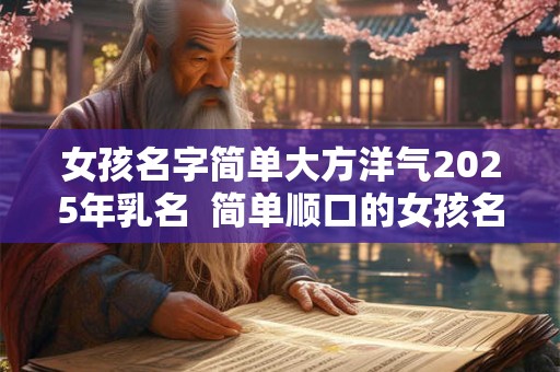 女孩名字简单大方洋气2025年乳名  简单顺口的女孩名字