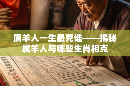 属羊人一生最克谁——揭秘属羊人与哪些生肖相克
