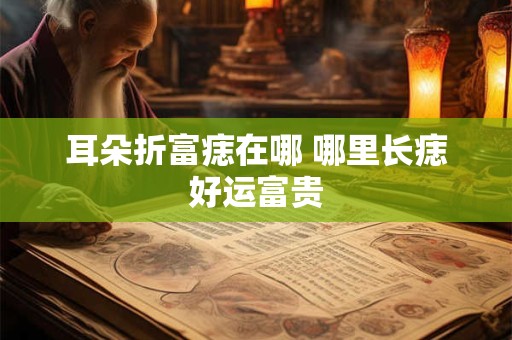 耳朵折富痣在哪 哪里长痣好运富贵