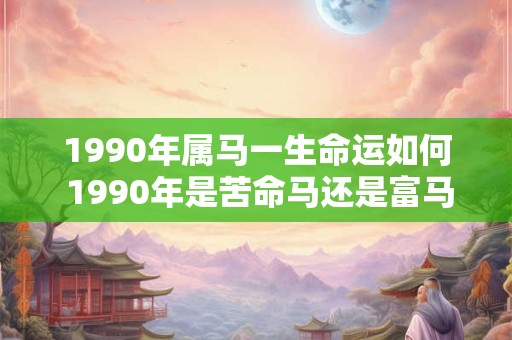 1990年属马一生命运如何 1990年是苦命马还是富马 1990年属马一生命运如何 1990年是苦命马还是富马