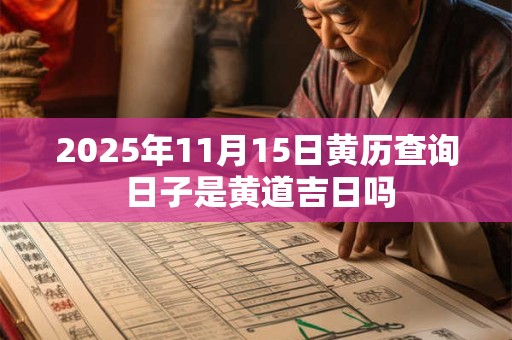 2025年11月15日黄历查询 日子是黄道吉日吗