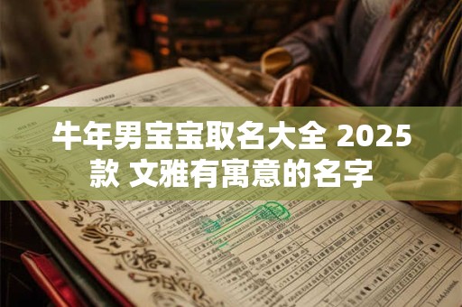 牛年男宝宝取名大全 2025款 文雅有寓意的名字