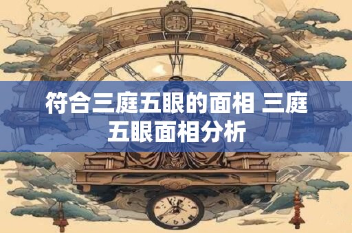 符合三庭五眼的面相 三庭五眼面相分析
