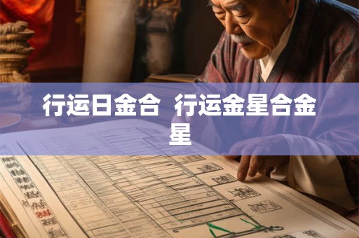 行运日金合  行运金星合金星