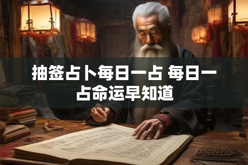 抽签占卜每日一占 每日一占命运早知道