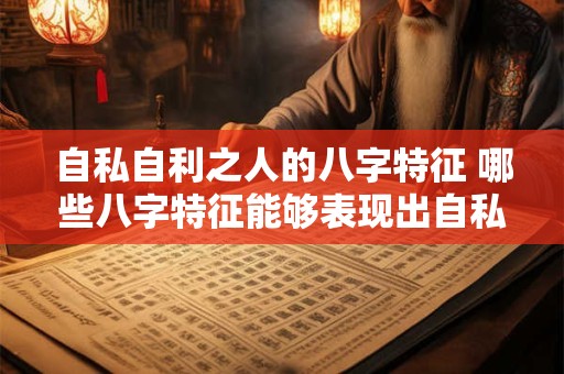 自私自利之人的八字特征 哪些八字特征能够表现出自私自利的人